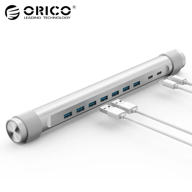 ORICO M7C2 Creative USB C HUB 7 Ports USB 3.0 Splitter with Laptop Stand for Macbook Air Laptop Accessories ABS USB3.0 Hub