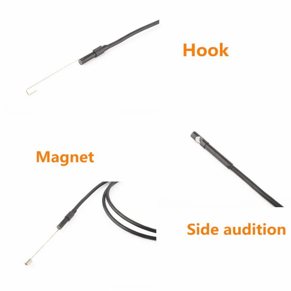 5.5mm Endoscope Camera HD USB Endoscope With 6 LED 1/1.5/2/3.5/5M Soft Cable Waterproof Inspection Borescope For Android PC