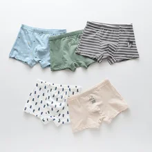 Детские головные уборы hpbbkd, 5 шт./партия, детское нижнее белье для мальчиков детские шорты с рисунками, трусы-боксеры для маленьких мальчиков, трусы-боксеры для подростков, От 2 до 14 лет, BU028