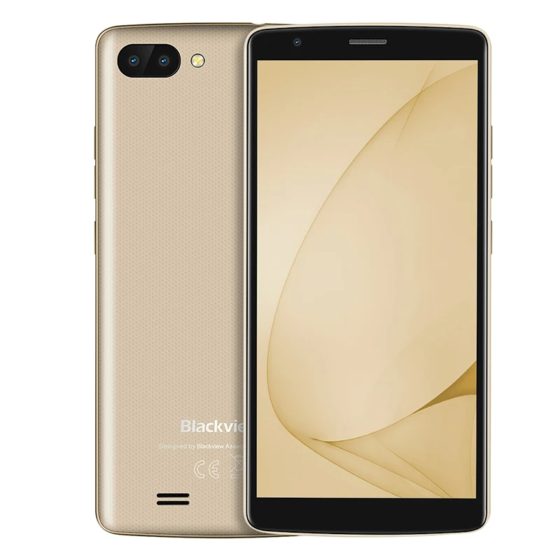 Смартфон BLACKVIEW A20 Android GO, двойная камера заднего вида, четырехъядерный, 5,5 дюймов, 18:9, мобильный телефон, 3000 мАч, gps, 3G, низкая цена, мобильный телефон - Цвет: Gold