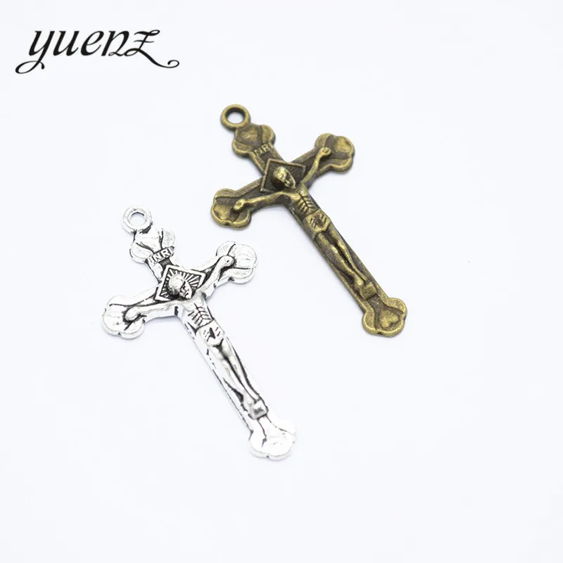 

YuenZ 10pcs Cross Charms Pendants For Jewelry Making Diy Charms Handmade 41*22mm T74