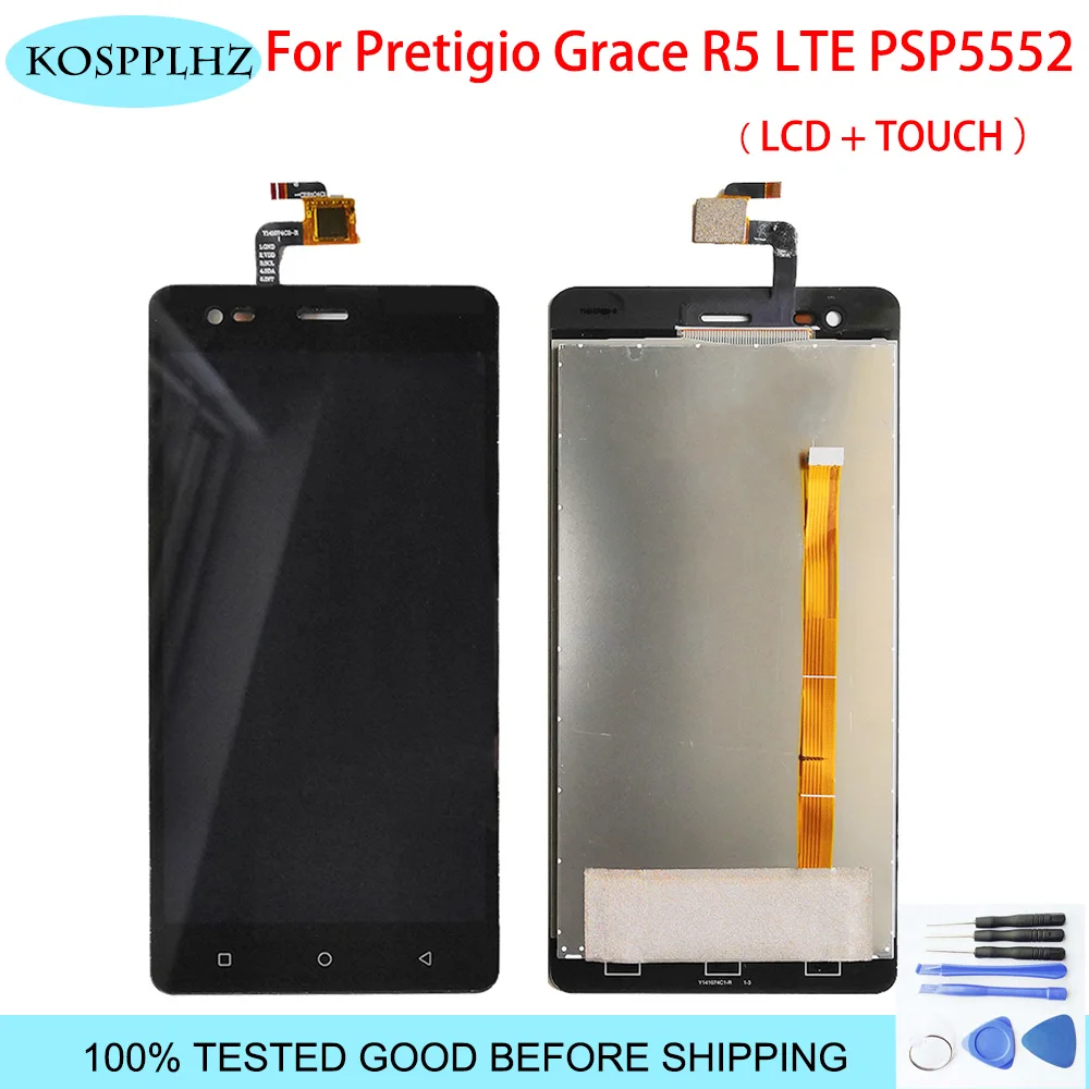 Ceny Wyświetlacz LCD dla Prestigio Grace R5 LTE PSP5552DUO PSP5552 DUO PSP 5552 PSP5552 wyświetlacz LCD ekran dotykowy Digitizer zgromadzenia