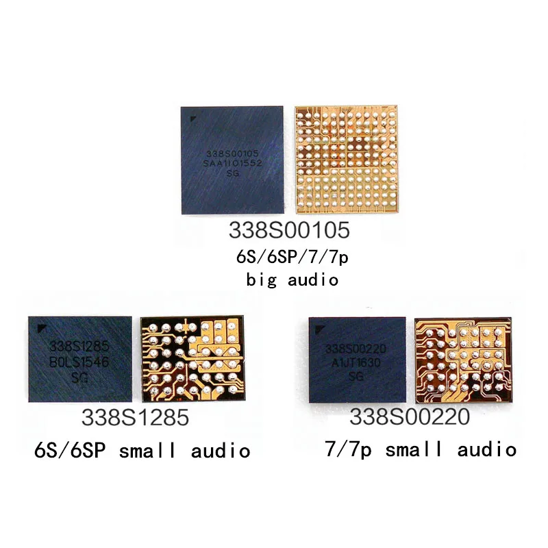 5 шт./лот 338S1285 338S00105 338S00220 для Iphone 6S 6SP 7 7plus большой основной аудио маленький IC