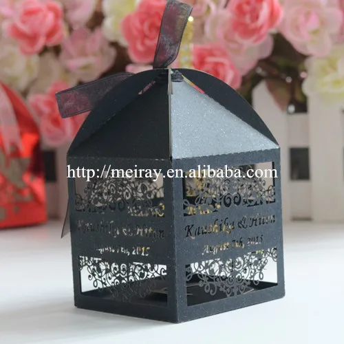 

Custom black Islamic candy box wedding favour paper diwali gift boxes