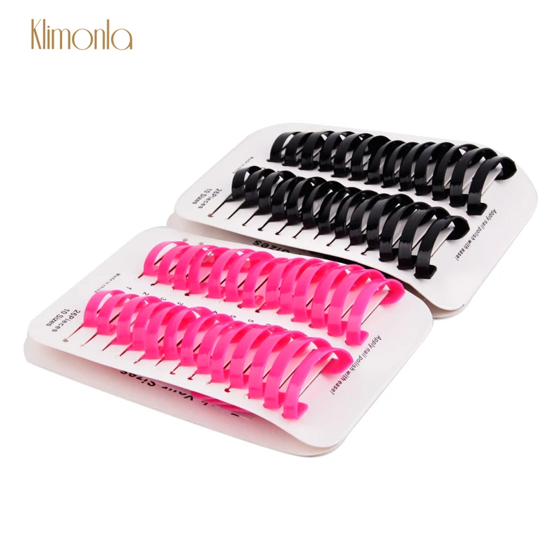 

26pcs/set Plastic Nail Polish Anti-overflow Clamp Pink Black Nail Shape Gel Model Clip DIY Manicure Protector Finger Stickers