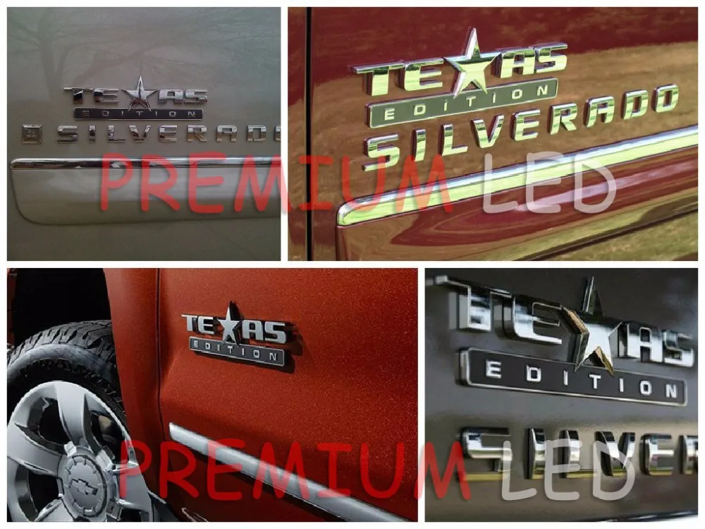 Universal 3D Decal TEXAS EDITION Emblem For Chevy Silverado GMC Sierra Truck 