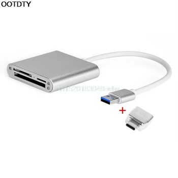 

Type C/USB 3.0 OTG High Speed CF SD Micro SD Card Reader For PC Laptop Android ## new hot