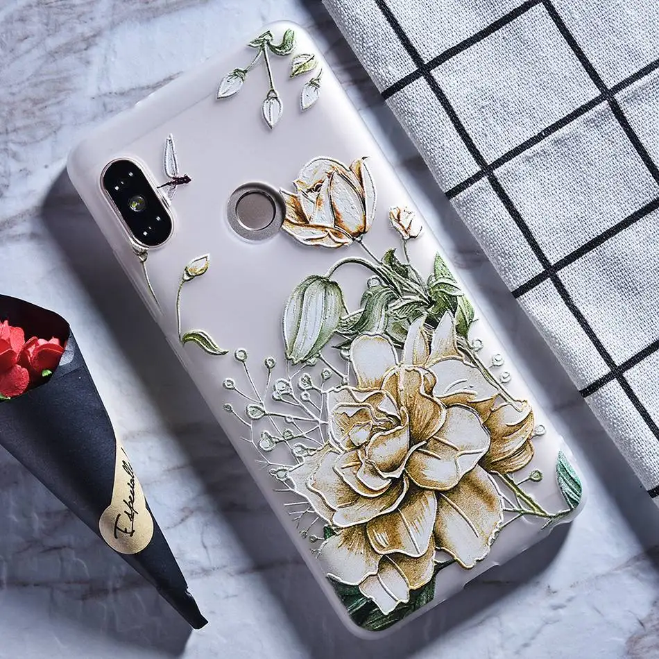 3D Relief Flower Case For Xiaomi Pocophone F1 Case For Xiaomi Redmi Note 5 5 Pro 5 Plus 5A 4A 5 4X Note 4 4X Silicone Case Coque (18)