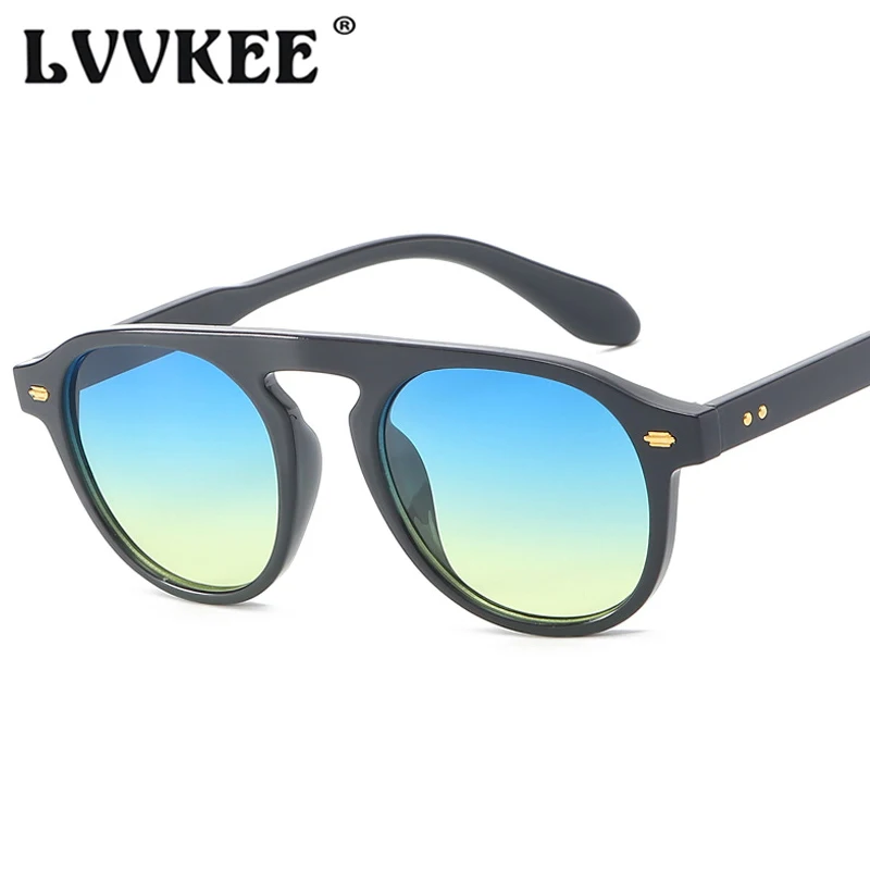 

LVVKEE 2019 New Arrival Round Sunglasses Men Coating Ocean Lens Retro Women Brand Designer Sun Glasses Male UV400 Oculos De Sol