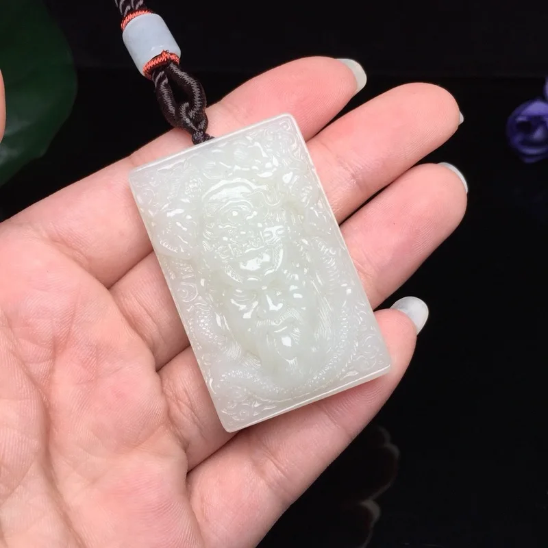 

2019 New Buda Chakra Popsocket Natural Stone Pendant Genuine Guarantees Hetian Yuwu God Of Wealth Brand Baiyuwu Of Guan Gongyu