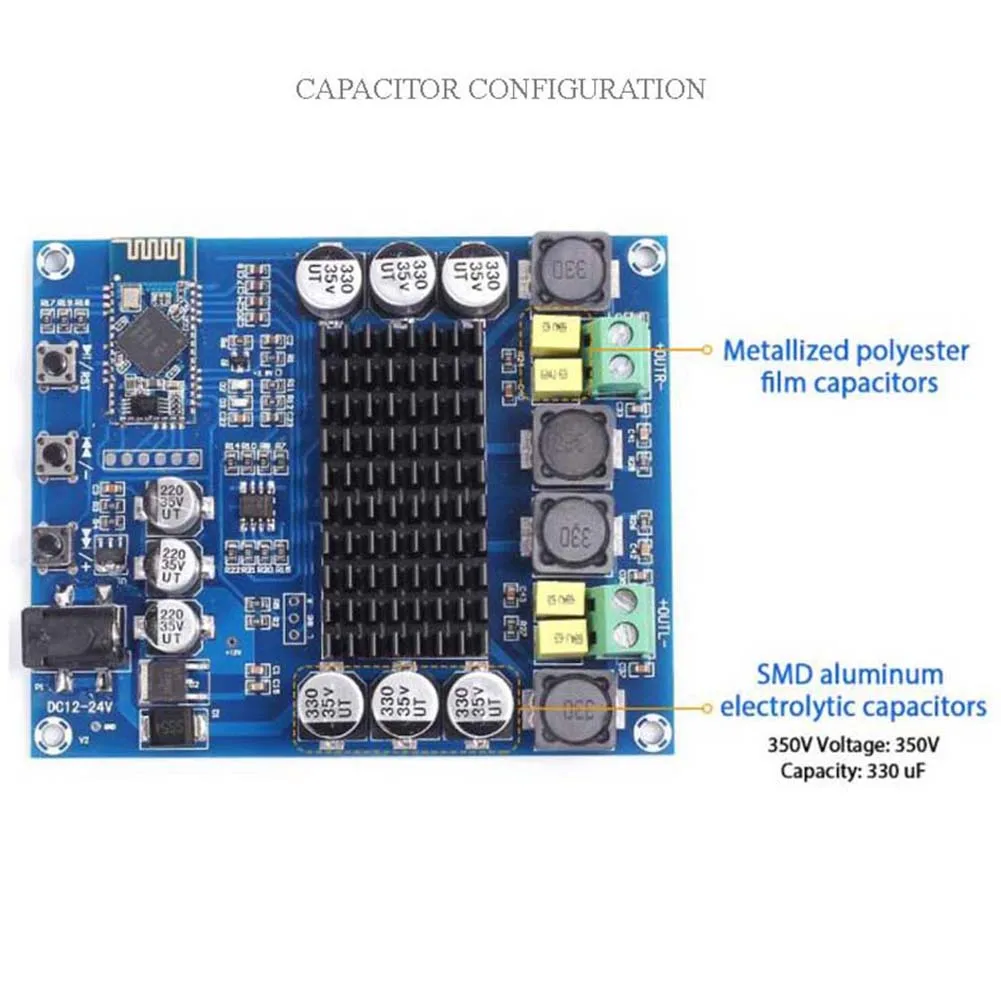 XH-M548 Bluetooth двухканальный 120 Вт+ 120 Вт TPA3116D2 Bluetooth цифровой аудио усилитель мощности