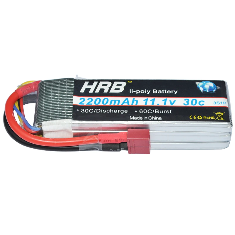 2 шт. HRB Lipo 3S батарея 11,1 v 2200mAh 30C MAX 60C RC Bateria AKKU для Trex-450 с фиксированным крылом RC вертолет автомобиль Лодка Квадрокоптер