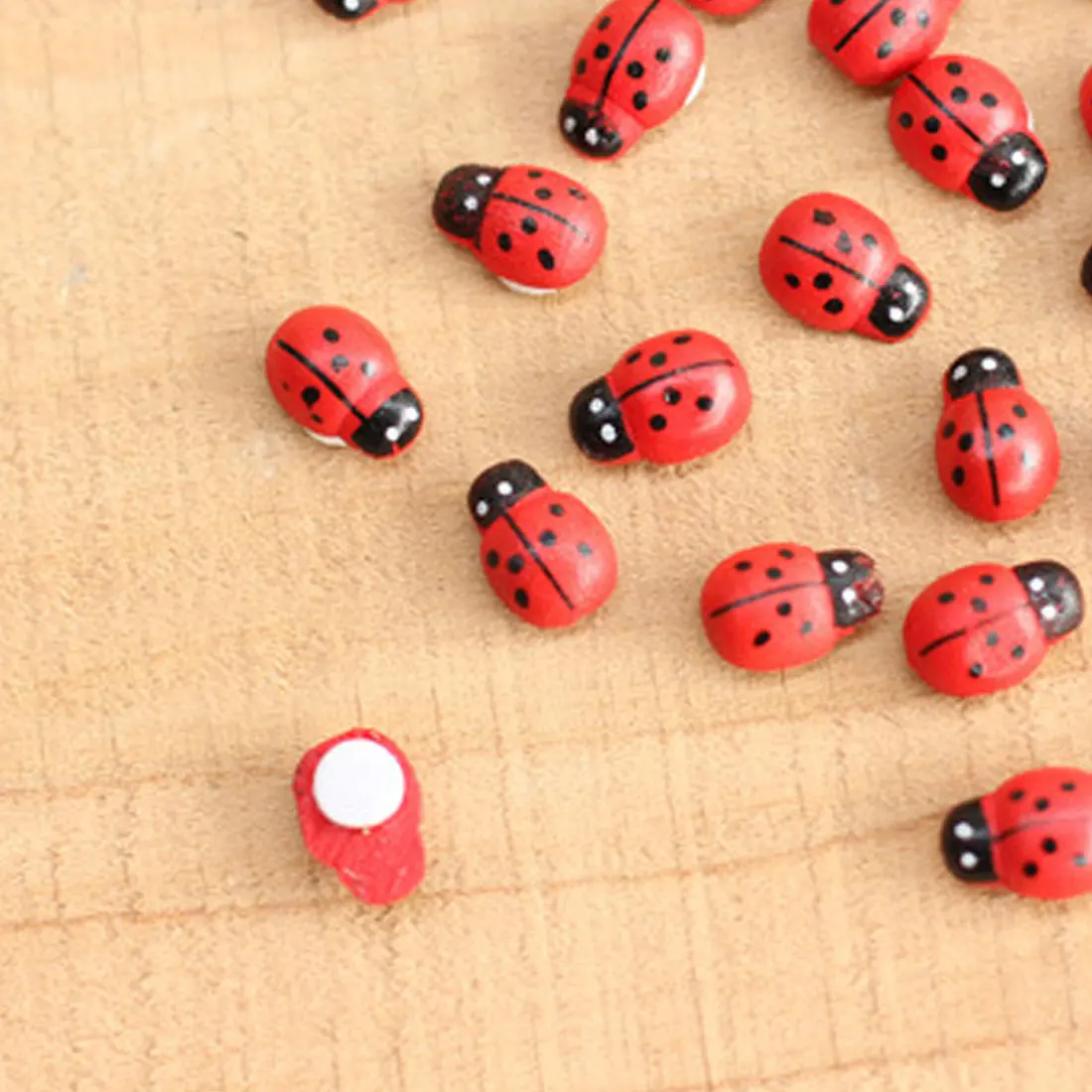

High Quality 100pcs Ladybug Sponge Self-adhesive Sticker Kids Scrapbooking Baby Toys Home Decoration