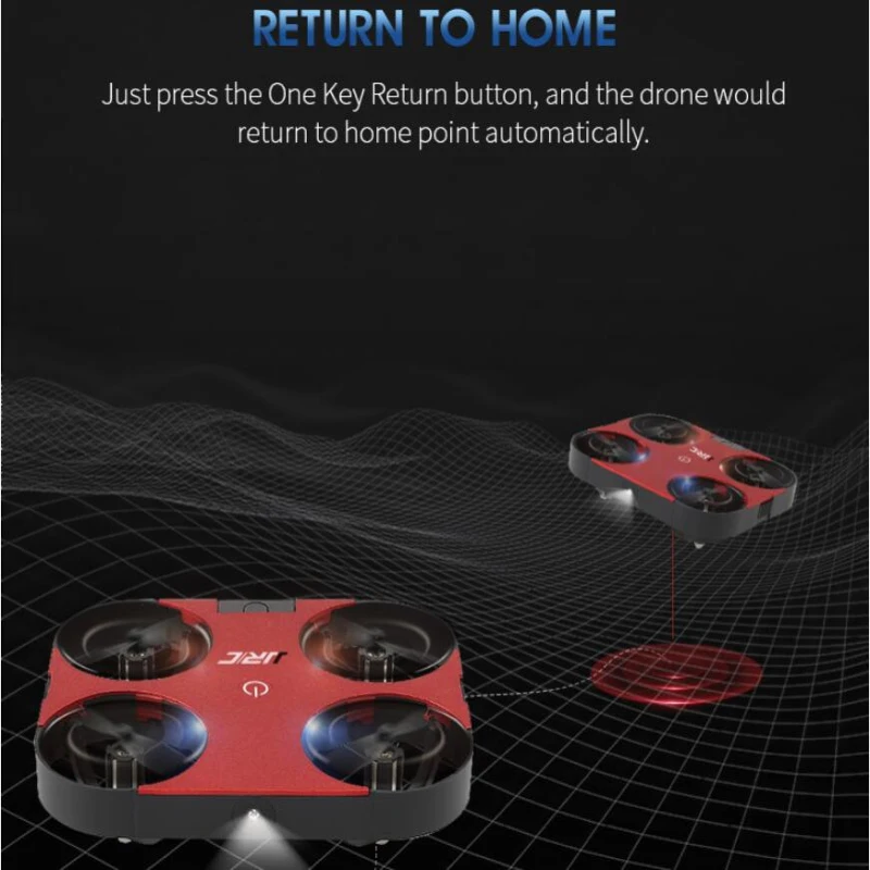 Kids Smart ELectric RC Toy Folding Wings Pocket RC Drone 2.4G LED Light One Key Return Take-off Wireless Control Mini Helicopter