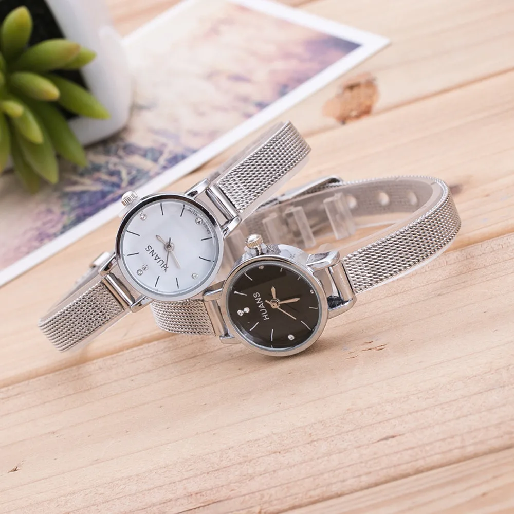 Fashion 2018 Women Ladies Silver Stainless Steel Mesh Band Wrist Watch Crystal Stainless Steel wrist watches for women #15 Fashion 2018 Women Ladies Silver Stainless Steel Mesh Band Wrist Watch Crystal Stainless Steel wrist watches for women #15
