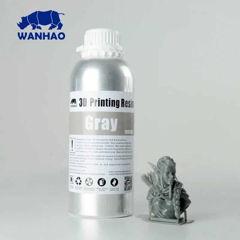 Дешевые и высококачественные Wanaho моющаяся резина воды для Wanhao 3d принтер для DLP D7 3d принтер серый прозрачный белый цвет 2L (1000 мл/бутылка)