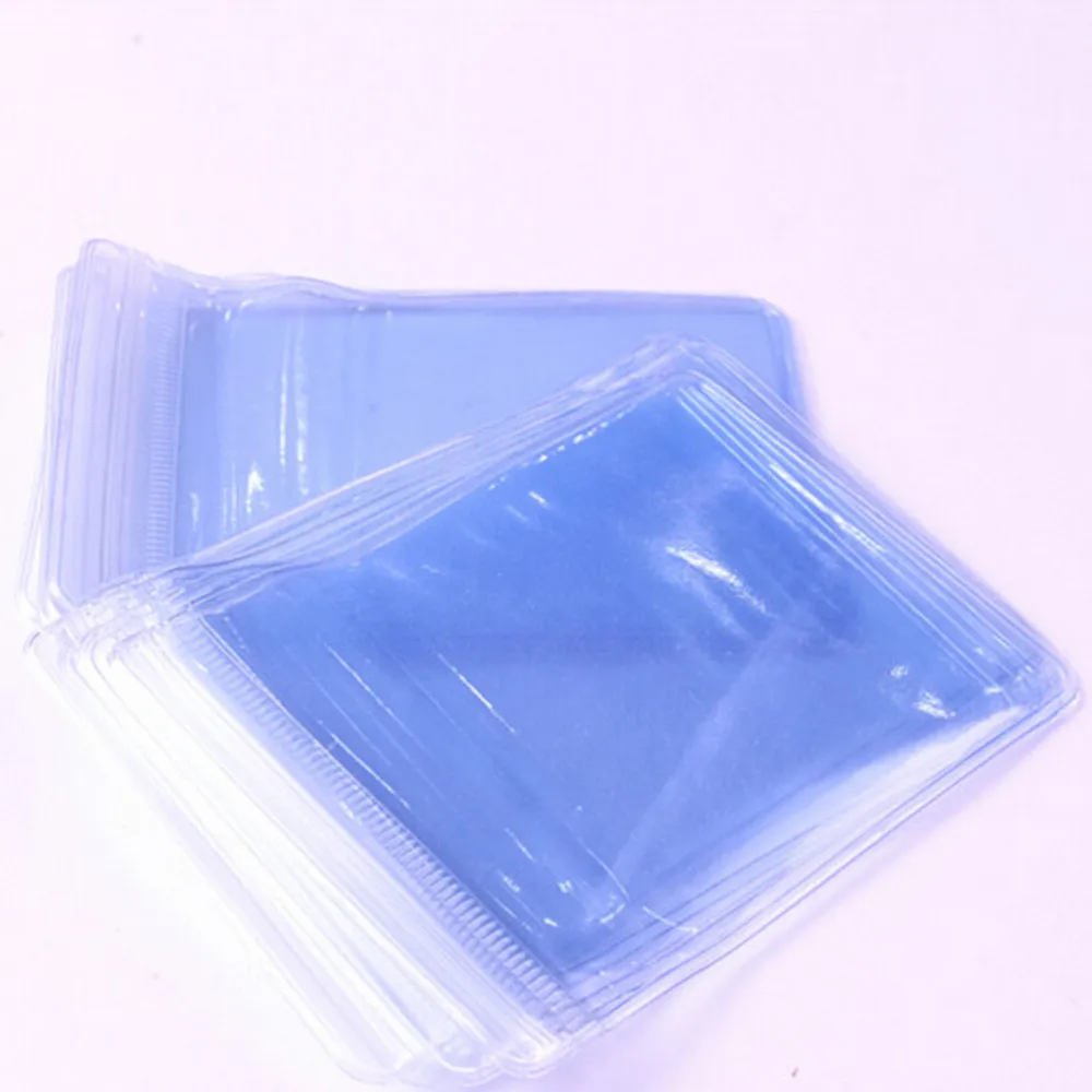 Wholesale 100 Pcs/lot Clear PVC Plastic Coin Bag Case Wallets Storage Envelopes Seal Plastic Storage Bags gift package