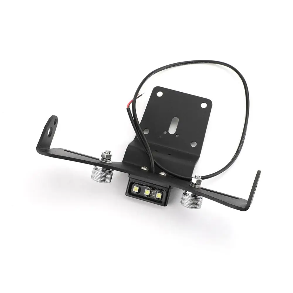 Areyourshop For KTM DUKE 390- CNC Motorcycle LED License Plate Bracket Holder Aluminum Alloy