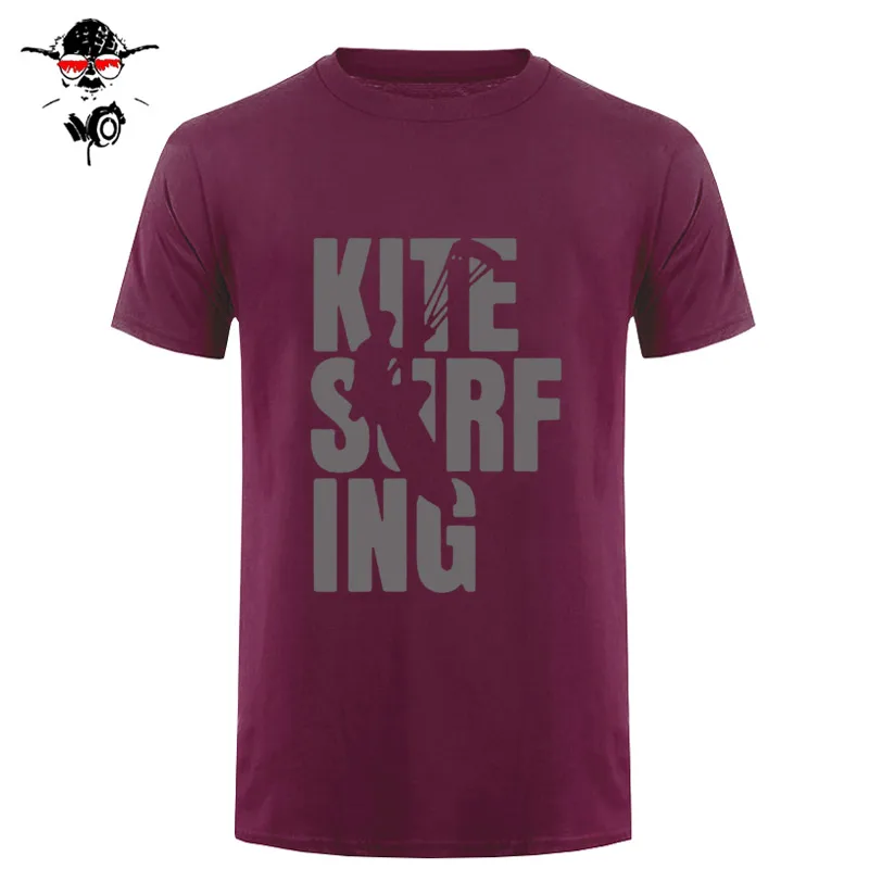 Футболка с кайтсерфингом и надписью «EAT SLEEP», крутая футболка с надписью «Surfinger», забавный подарок, футболка с круглым вырезом, футболка в стиле Харадзюку - Цвет: 27