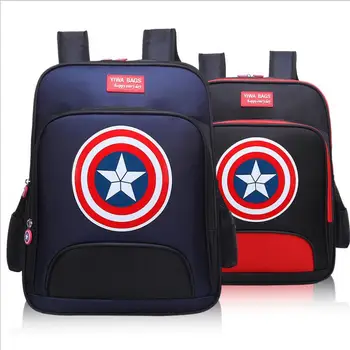 

New Cartoon Children School Bag Captain America Backpack for Boys Student Shoulder Bag Kid Backpacks Bag 2 Size High Quality