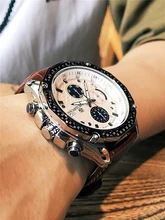 Reloje 2018 MEGIR Men Watch Male Leather Automatic date Quartz Watches Mens Luxury Brand Waterproof Sport Clock Relogio Masculin