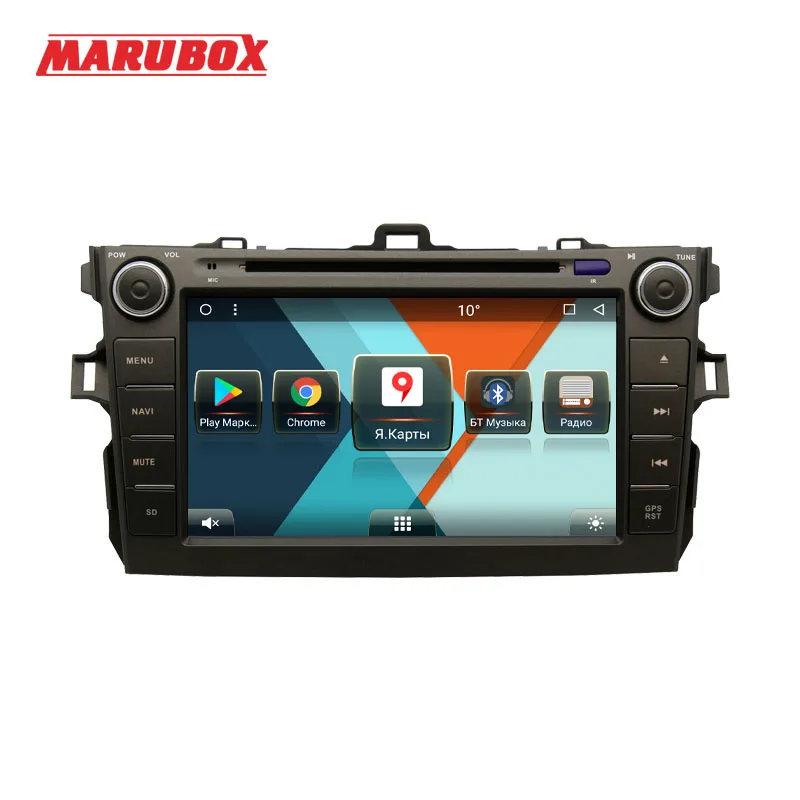 MARUBOX 8A105MT3 автомобильный мультимедийный плеер для Toyota corolla 2007-2011, четырехъядерный, Android 7,1, DVD, gps, радио, 2 Гб оперативной памяти, 32 ГБ rom