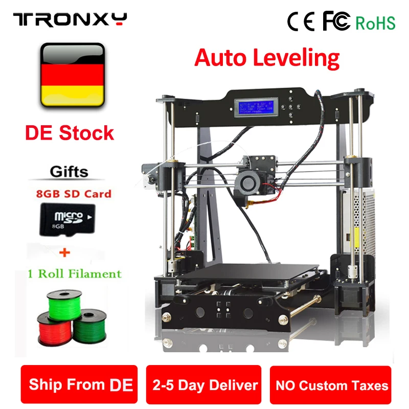 

High Precision Tronxy 3D Printer DIY Auto Level i3 Printer kits Extruder MK3 heatbed 3D Printing Size 220x220x240mm LCD Screen