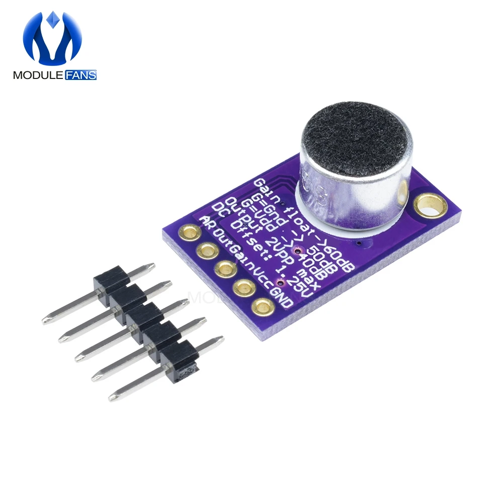 Микрофон MAX9814 плата с автоматическим контролем усиления для Arduino программируемым