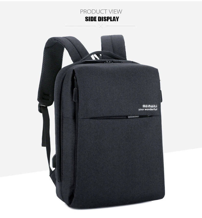 New Business Backpack USB charging 15inch Men's Women's Laptop Backpacks  For Teenager Fashion School Bag Male Travel bagpack (27)