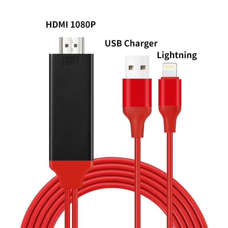 Sinmax PLUG& PLAY USB кабель системы освещения к HDMI HD tv адаптер 1080 P для iPad Air Air2 iPhone 7 7 Plus 6 S 6 5 5S