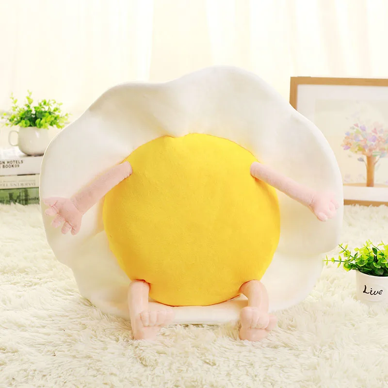 

cute poached egg pillow creative plush food toy funny kisd pillow cushion kids birthday gift home decoration pillow children