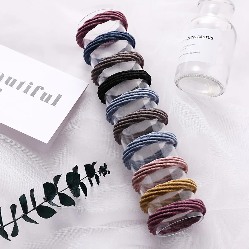 

New 10PCS Women Girls Simple Basic Elastic Hair Bands Tie Gum Scrunchie Ponytail Holder Rubber Bands Fashion Hair Accessories