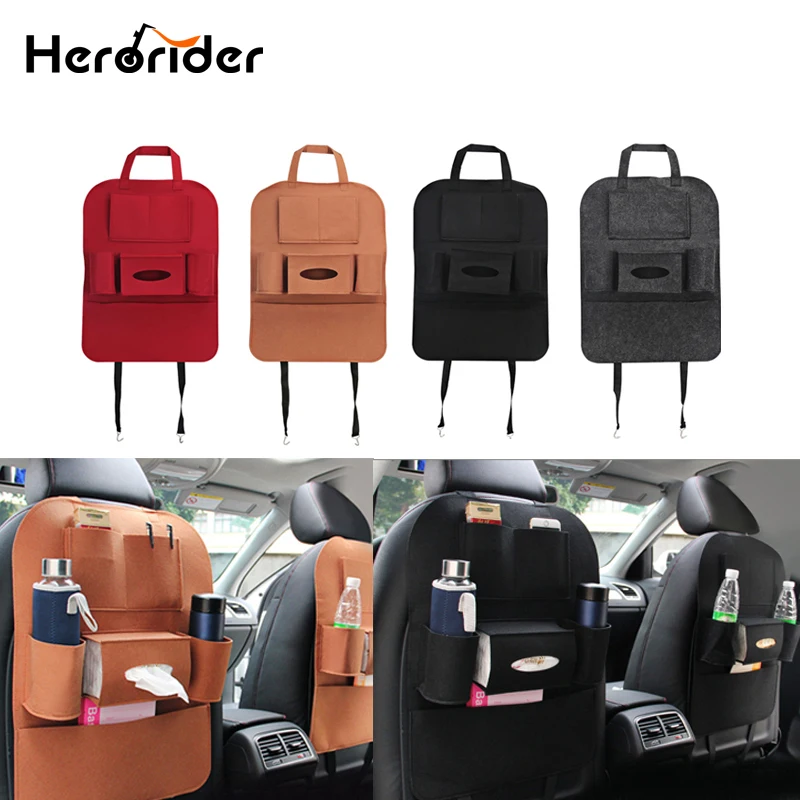 

Herorider Car Seat Bag Organizer Multi Pocket Storage Bag Car Seat Cover Seat Back Box Organizer Holder Car Styling