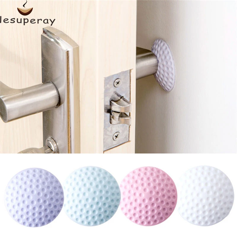 

2 PCS Wall Thickening Mute Golf Modelling Rubber Fender The Handle Door Lock After Protective Pad Wall Stickers