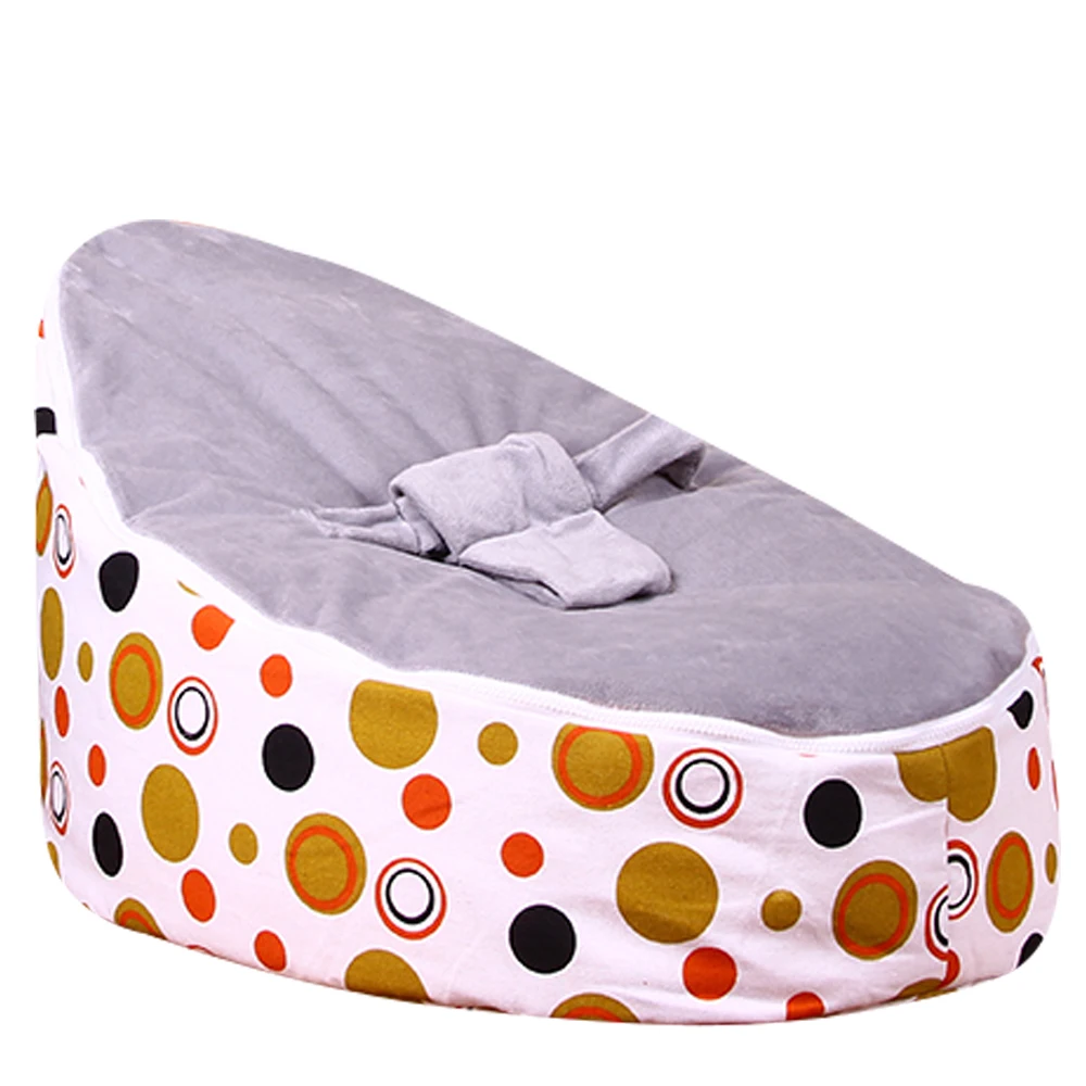 Levmoon Medium Brown Circle Print Bean Bag Chair Kids Bed For Sleeping Portable Folding Child Seat Sofa Zac Without The Filler Levmoon Medium Brown Circle Print Bean Bag Chair Kids Bed For Sleeping Portable Folding Child Seat Sofa Zac Without The Filler