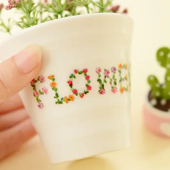 

2pack/lot Japanese Letters and Numbers Flower Stickers DIY PVC Photo Album Scrapbook Calendar Diary Planner Stickers Stationery