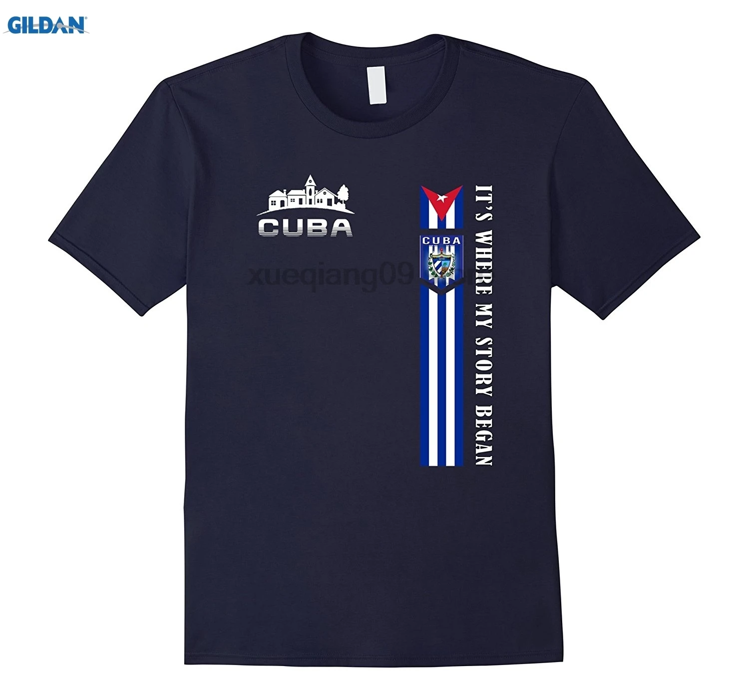 GILDAN Cuba это место где моя история начала рубашка|Футболки| |