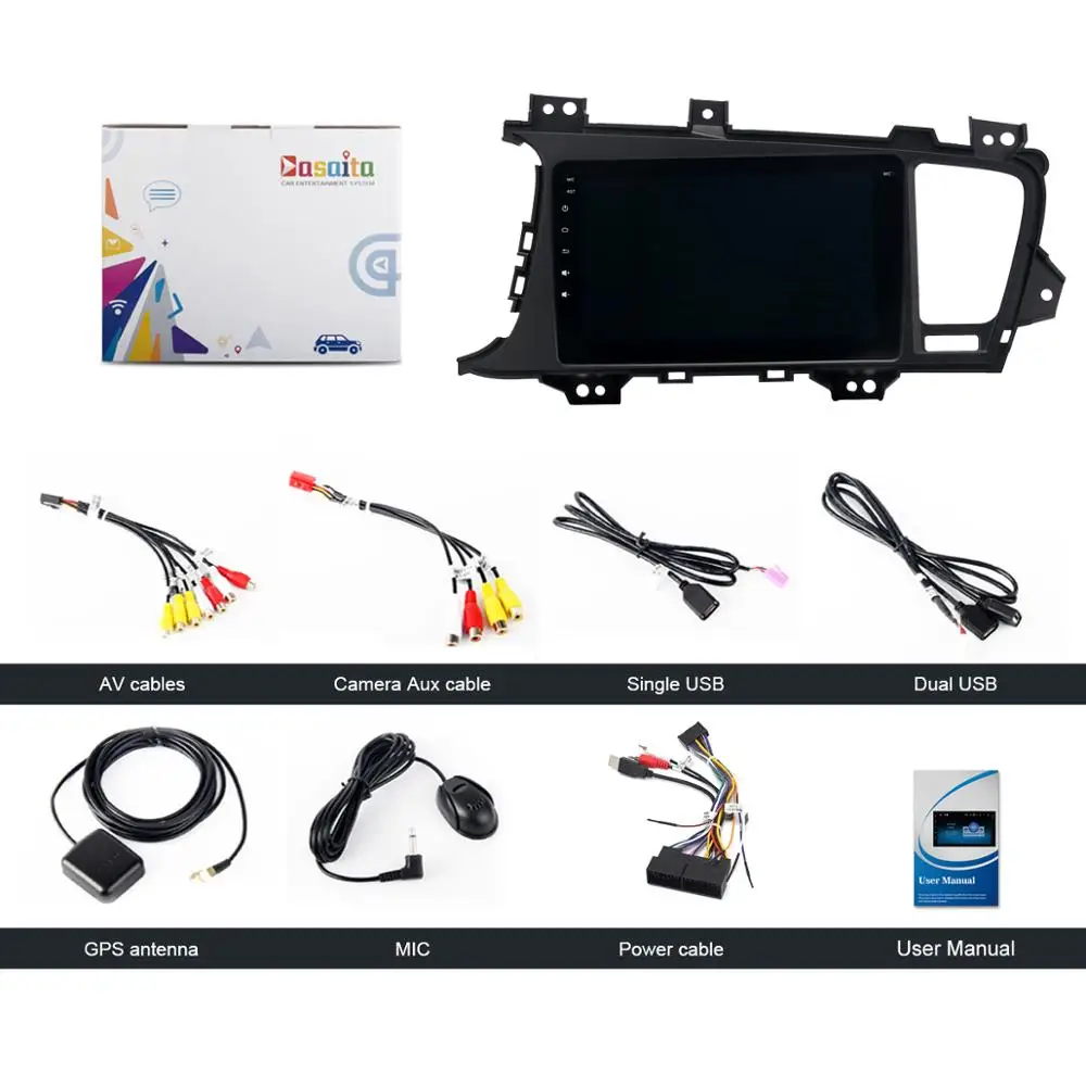 Top Car 1 din radio android 8.1 GPS Navi for Kia Optima / K5 2011 2012 - 2014 autoradio navigation head unit multimedia wifi BT RDS 4