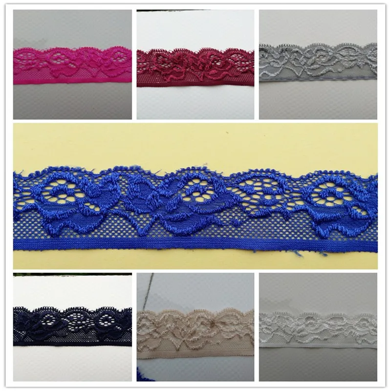 

10 yards / batch of beautiful stretch lace 3.5 cm wide 7 colors optional DIY clothing lace accessories
