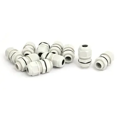 

M16x1.5mm 4-8mm Range Nylon 2 Holes Adjustable Cables Gland 10pcs