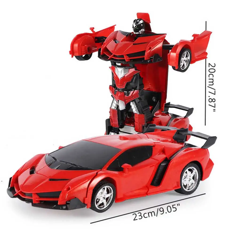 Rc Transformer 2 in 1 RC Car Driving Sports Cars Drive Transformation Robots Models Remote Control Car RC Fighting Toy Gift