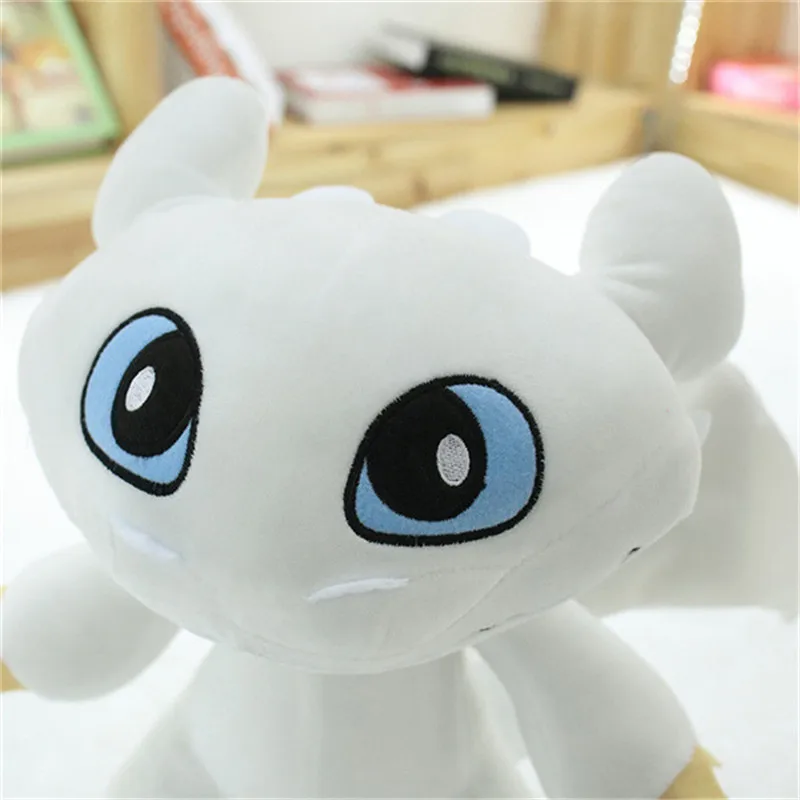 2019 New Movie Cartoon How to Train Your Dragon 3 Figures Night Fury Toothless Light Fury White Dragon Plush Toys Dolls 304050cm (7)