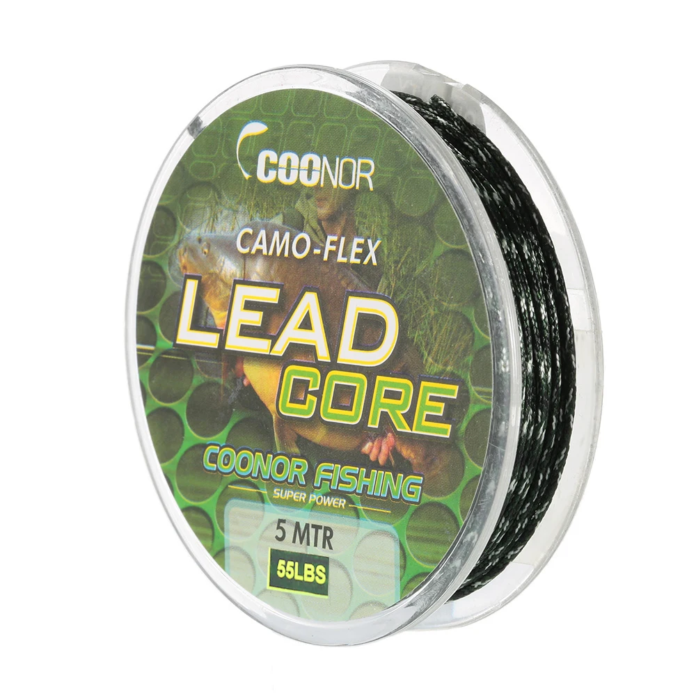 COONOR рыболовная леска 5 м 35lb / 45lb/55lb Leadcore камуфляжная для ловли карпа снасть с ядром