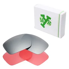 2 пары mryok против царапин Замена Оптические стёкла для Oakley топливных элементов Солнцезащитные очки для женщин Серебряный Титан и HD розовый