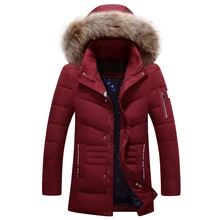 Новинка, осенне-зимняя хлопковая куртка, мужское пальто, длинная куртка, Мужская ветрозащитная