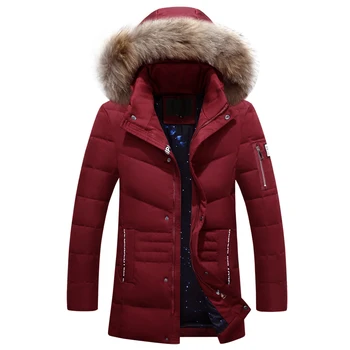 

NEW 2017 Autum Winter Cotton Jacket Men Coat Long Jacket Male Windproof