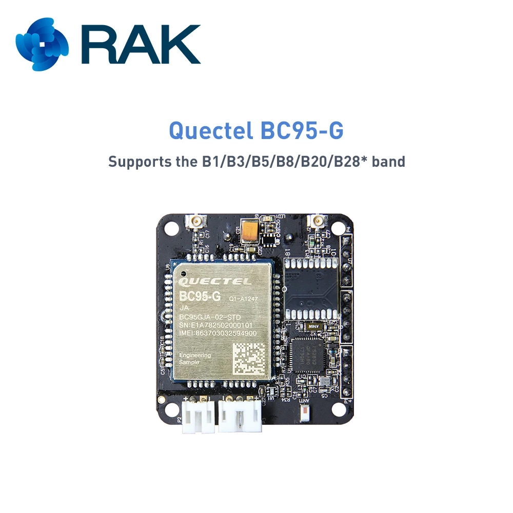 

BLE Bluetooth 5.0 NB-IoT Module iTracker Sensor Node Module Quectel BC95 Support Global Band IOT Developer Board RAK8211-NBM164