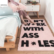 AOVOLL Розовый Ковры с буквами ковры для ковёр для гостиной для современной Гостиная Спальня Rugs ковер для детской комнаты коврики