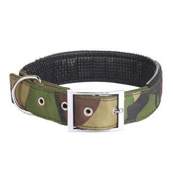 

Large Dog Collar Nylon Camouflage big dog collars soft foam Padded pet Collar Adjustable Metal Buckle dogs Neck Strap