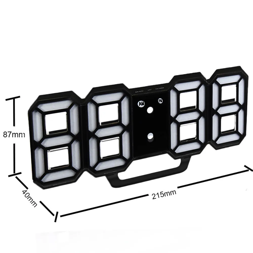 Креативный современный неправильный цифровой светодиодный настольный ночник настенные часы Будильник 24 или 12 часов Дисплей Украшение dropshipping314Z